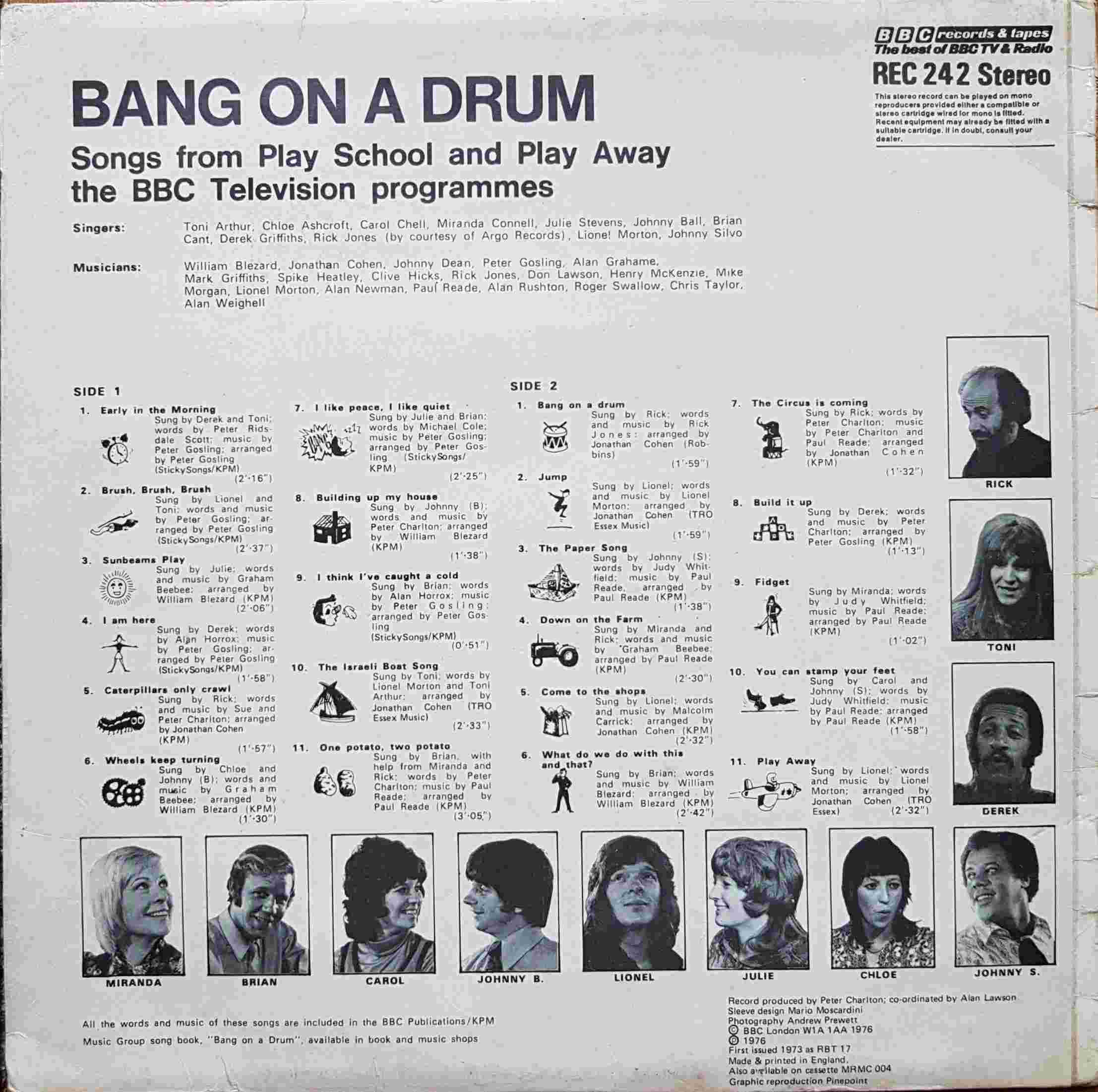 Picture of REC 242 Bang on a drum by artist Various from the BBC records and Tapes library
